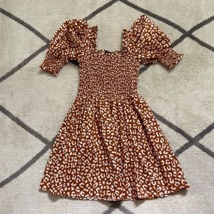 Cheetah Puff Sleeve Dress